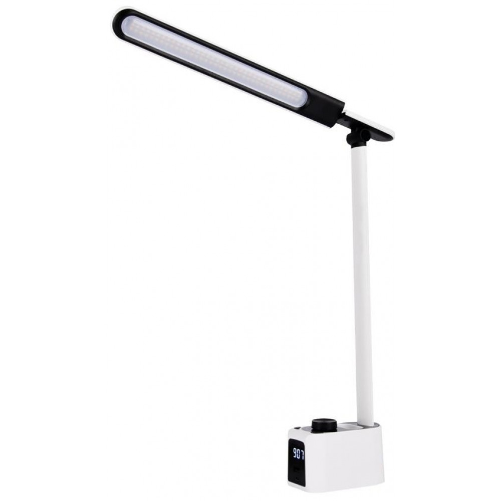 Лампа настільна Panan Clock 8Вт 3000К 4000К 6500К 2USB з димером білий