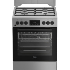 Плита Beko комбінована, 72л, 60x60см, дисплей, конвекція, сірий