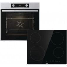 Комплект Gorenje (духовка + поверхня склокераміка BO6737E02X -нерж + ECT41SC- чорна), 738881 Комплект Gorenje (духовка + поверхня склокераміка BO6737E02X -нерж + ECT41SC- чорна), 738881