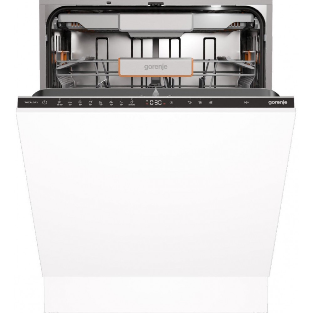 Посудомийна машина Gorenje вбудовувана, 16компл., A+++, 60см, інвертор,Wi-Fi, AquaStop, сенсорн.упр, 3и кошики, білий