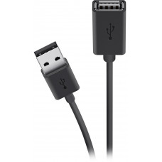Кабель USB-A > USB-AF заряджання/синхронізації Belkin 1.8м, чорний