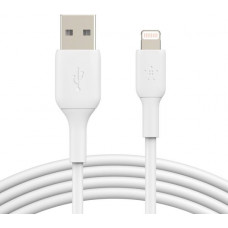 Кабель USB-A > Lightning заряджання/синхронізації Belkin 1м, 12Вт, PVC, білий