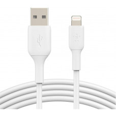 Кабель USB-A > Lightning заряджання/синхронізації Belkin 2м, 12Вт, PVC, білий