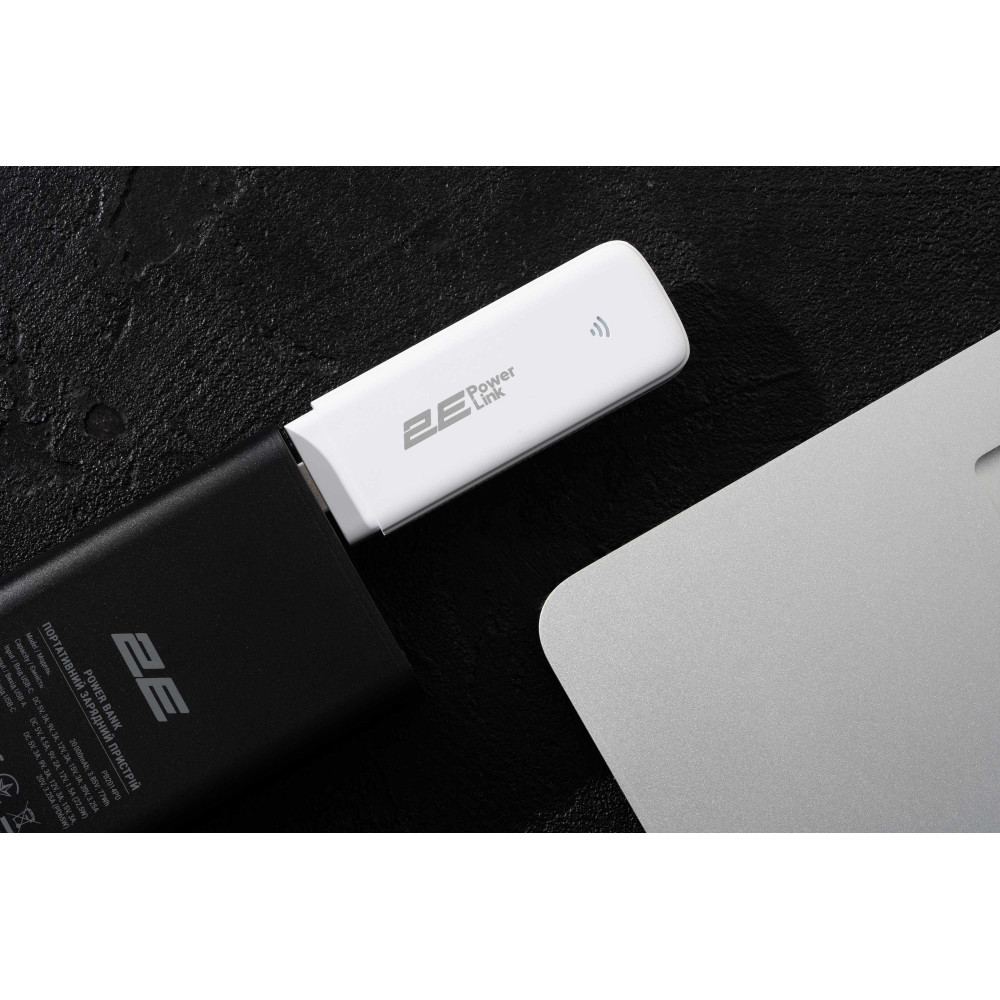 Мобільний маршрутизатор 2E PowerLink (MiFi-1 2024) LTE, Wi-Fi4, 1xUSB, 1xCRC9 білий