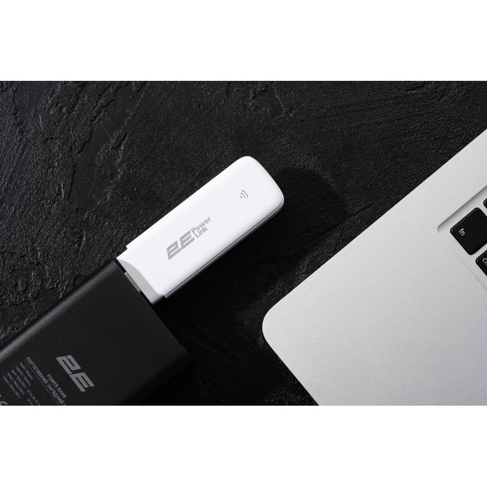 Мобільний маршрутизатор 2E PowerLink (MiFi-1 2024) LTE, Wi-Fi4, 1xUSB, 1xCRC9 білий