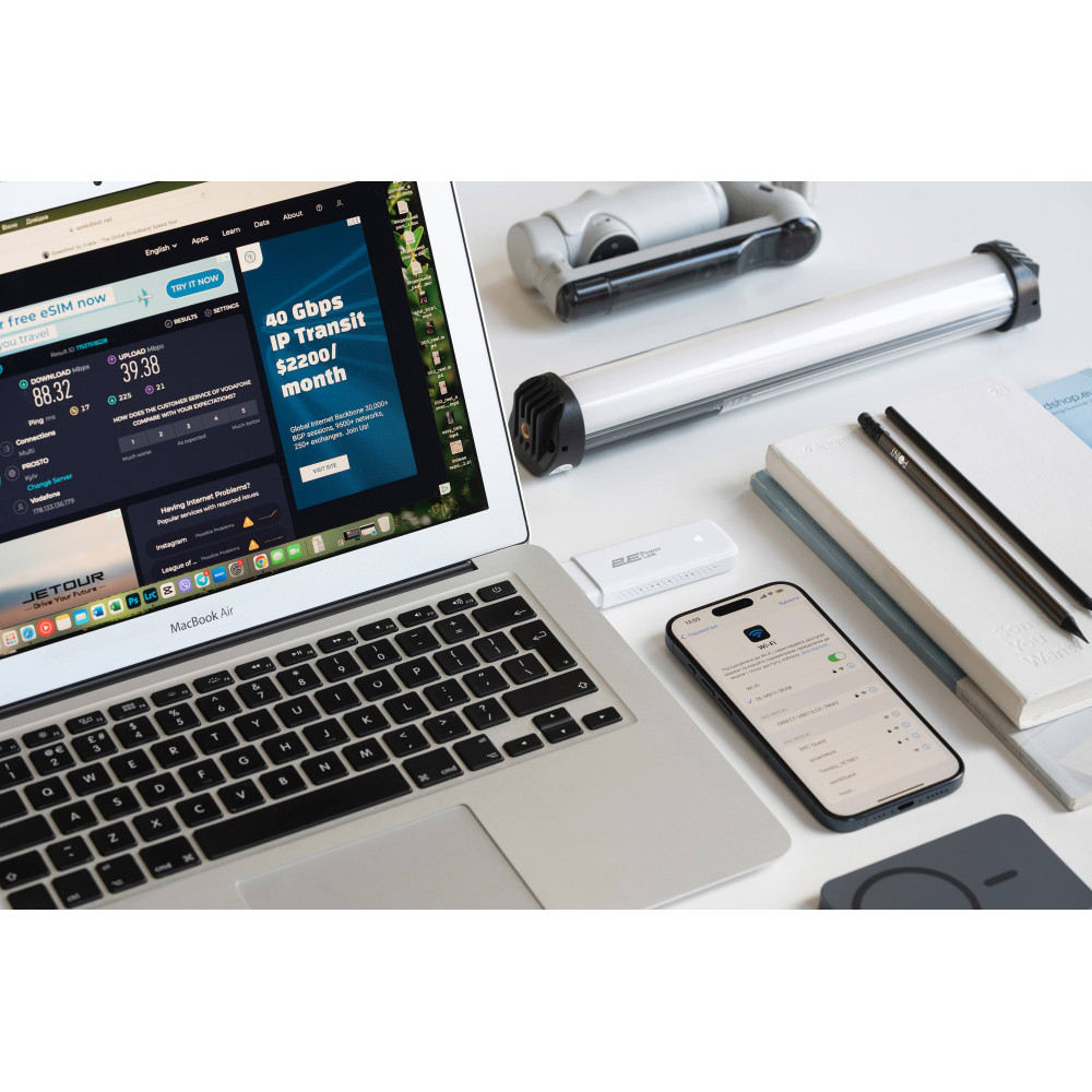 Мобільний маршрутизатор 2E PowerLink (MiFi-1 2024) LTE, Wi-Fi4, 1xUSB, 1xCRC9 білий
