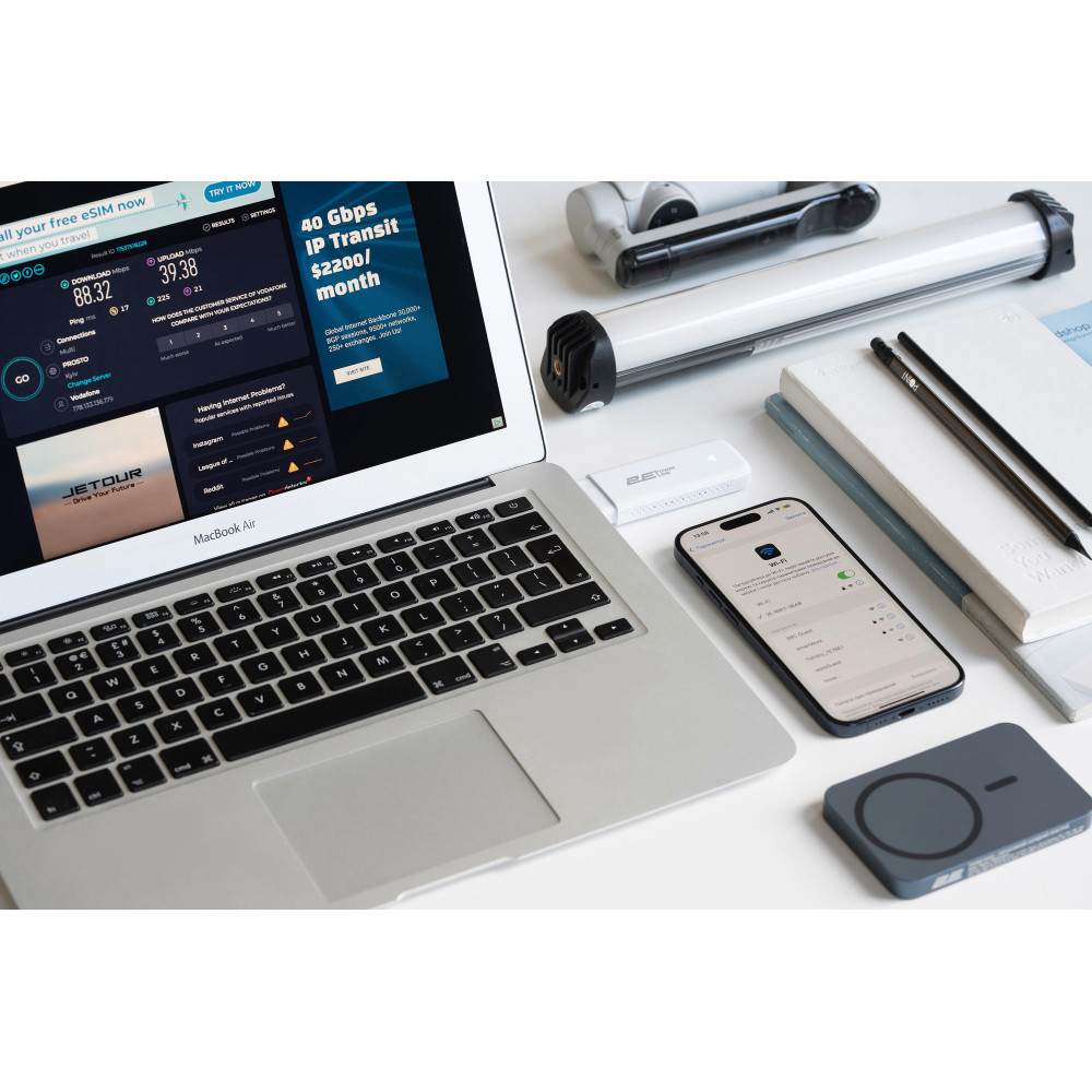 Мобільний маршрутизатор 2E PowerLink (MiFi-1 2024) LTE, Wi-Fi4, 1xUSB, 1xCRC9 білий