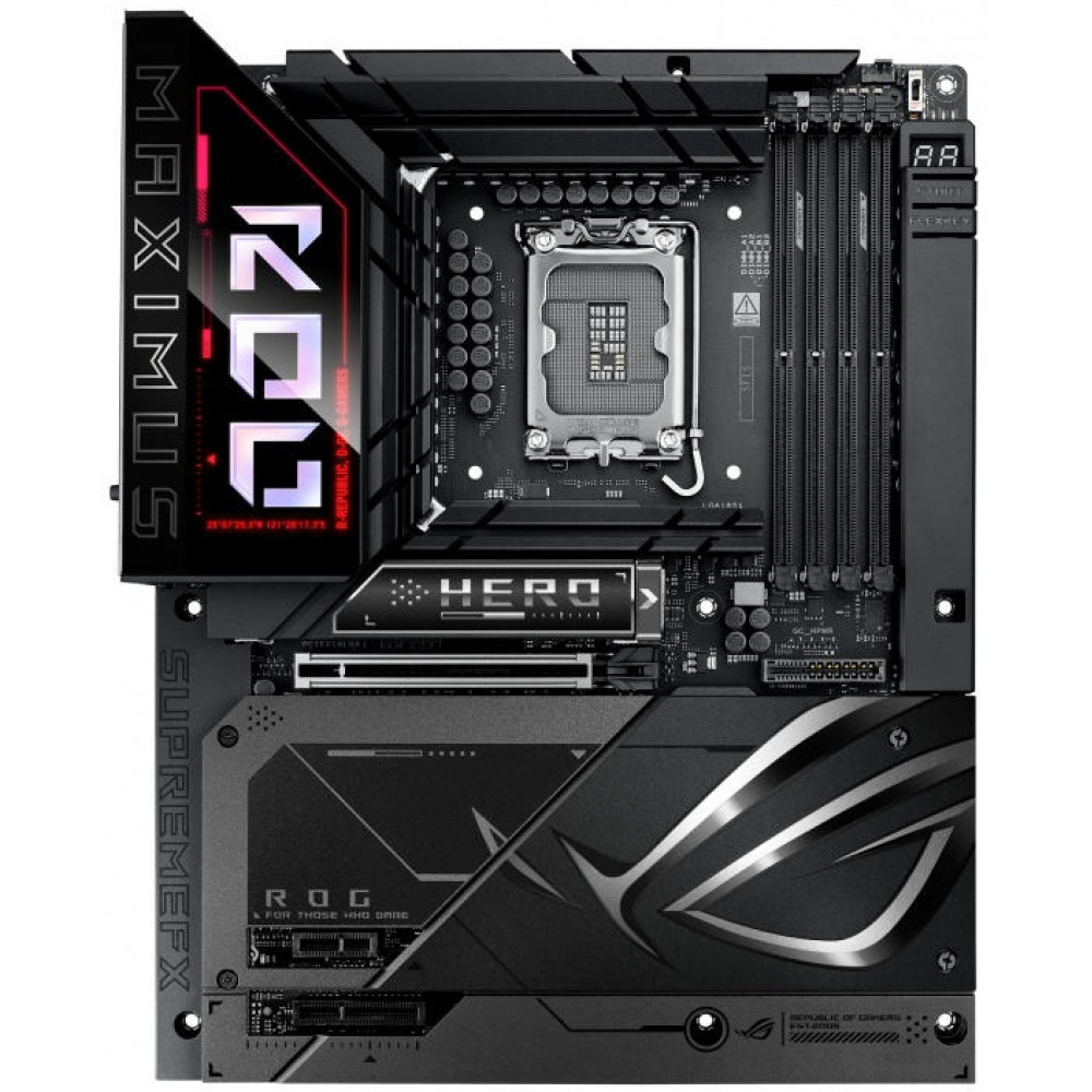 Материнcька плата ASUS ROG MAXIMUS Z890 HERO BTF s1851 Z890 4xDDR5 M.2 Thunderbolt HDMI Wi-Fi BT ATX BTF приховане підключення роз'ємів