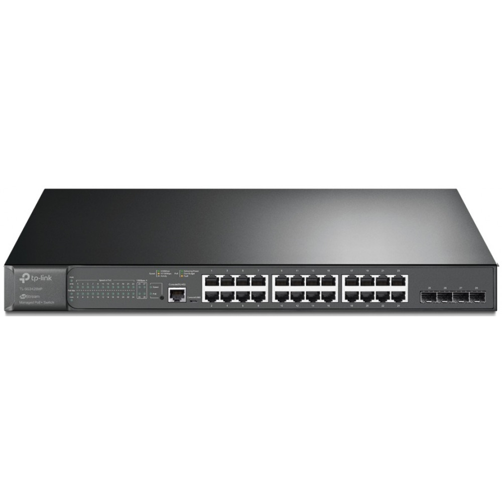 Комутатор TP-LINK SG3428MP 24xGE (24 PoE), 4xSFP, 384Вт Керований L2