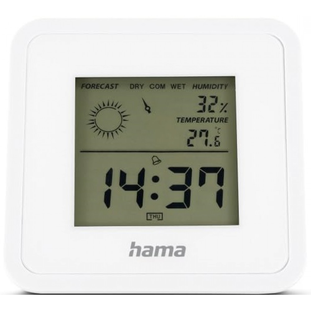 Термогігрометр Hama внутр. вимірювання, CR2032, темп-ра, вологість, білий