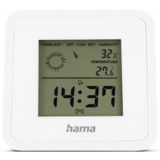 Термогігрометр Hama внутр. вимірювання, CR2032, темп-ра, вологість, білий Термогігрометр Hama внутр. вимірювання, CR2032, темп-ра, вологість, білий