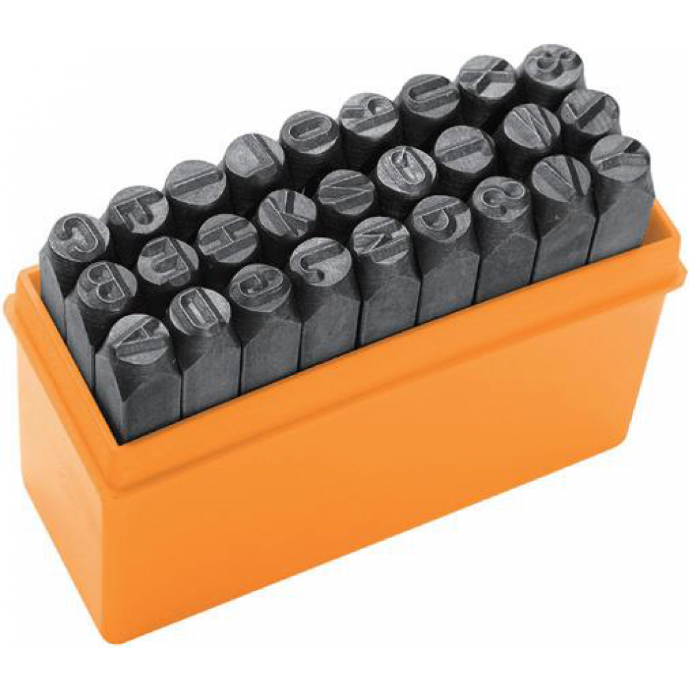 Літери для штампування Tolsen, набір 27шт, латинські літери, 6х62мм, HRC 48-52