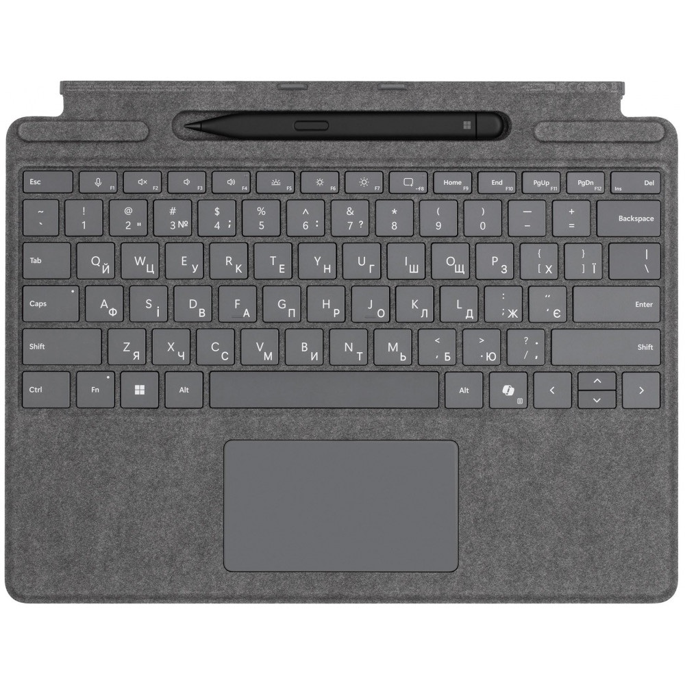 Клавіатура для планшета Surface Pro 8 - 11, Pro X зі стілусом, UKR/ENG, платинова