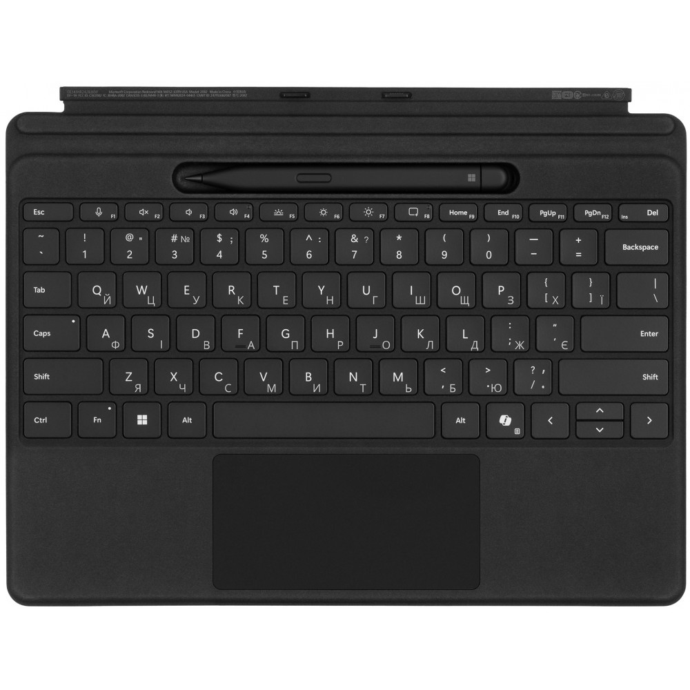 Клавіатура зі стілусом для планшетів Microsoft Surface Pro 8 - 11, UKR/ENG, чорна