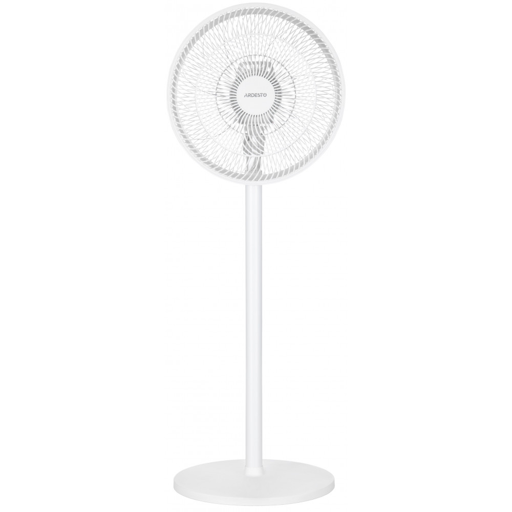 Вентилятор ARDESTO FN-B1140 підлоговий, 40см, 55Вт, мех. кер-ня, опора кругла, білий
