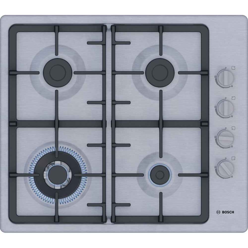 Варильна поверхня Bosch  газова, 60см, чавун, WOK, нерж