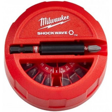 Біти Milwaukee Shockwave, набір 15шт, сталь, кейс Біти Milwaukee Shockwave, набір 15шт, сталь, кейс