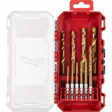 Набір свердел по металу Milwaukee RedHEX Shockwave HSS-TiN, 10шт, 3-10мм, кейс Набір свердел по металу Milwaukee RedHEX Shockwave HSS-TiN, 10шт, 3-10мм, кейс