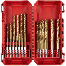 Набір свердел по металу Milwaukee RedHEX Shockwave HSS-TiN, 19шт, 2-10мм, кейс Набір свердел по металу Milwaukee RedHEX Shockwave HSS-TiN, 19шт, 2-10мм, кейс