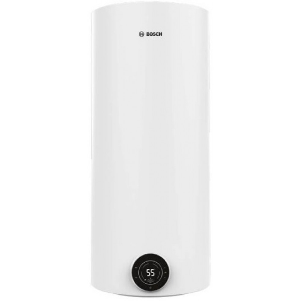 Водонагрівач електр. BOSCH круглий Tronic 4000T, 120л, 2кВт, сухий тен, вертикальний монтаж, електр. кер-ння, B, білий