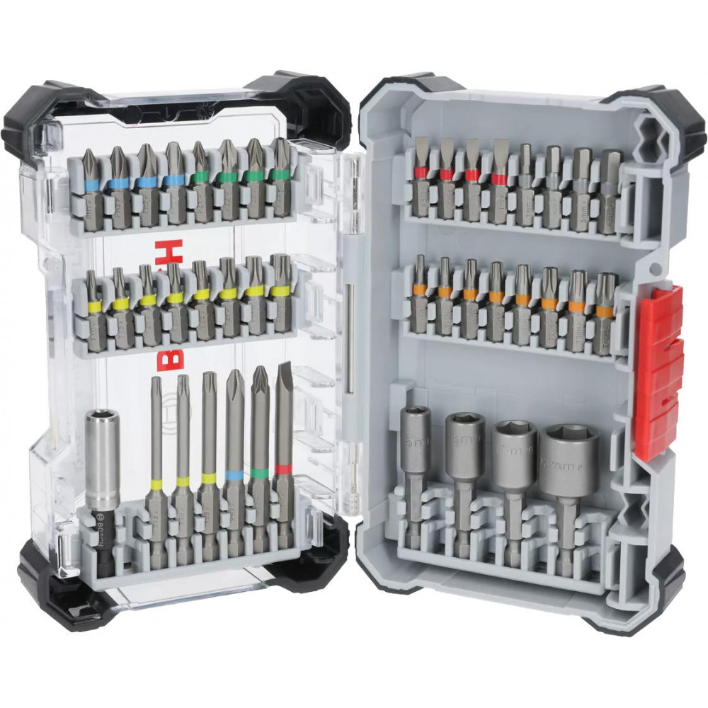 Біти Bosch Professional Extra Hard Screwdriver Bit Set, магнітний бітотримач, PH,PZ,T, SL, HEX, кейс, набір 46шт