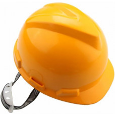 Каска захисна Tolsen, пластик поліпропілен РР, пряжка для регулювання, навушники, жовтий