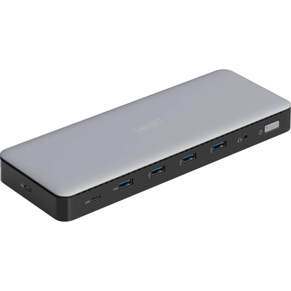 Док-станція DIGITUS USB-C > 3xHDMI/2xDP/4xUSB-A/USB-C/RJ54/DC/Audio