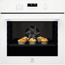 Духова шафа Electrolux електрична, 72л, A+, пара, дисплей, конвекція, телескопічні напрямні, білий