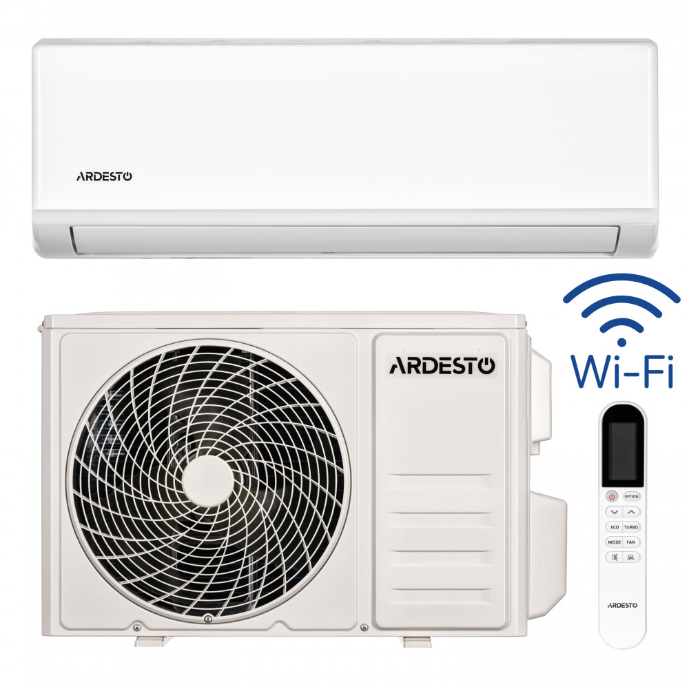 Кондиціонер Ardesto CoolSmart 35м2 інвертор 12000BTU 3.5кВт A/A -15°С Wi-Fi R32 білий
