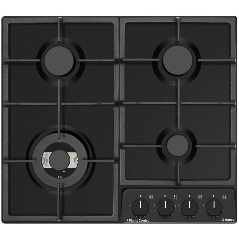 Варильна поверхня Hansa газова, 59см, чавун, чорний