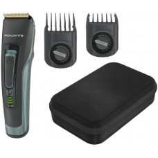 Машинка для стрижки Rowenta Advancer, для бороди, вусів, голови, мережа+акум., роторний мотор, насадок-2, кейс, титан.напил., темно-зелений