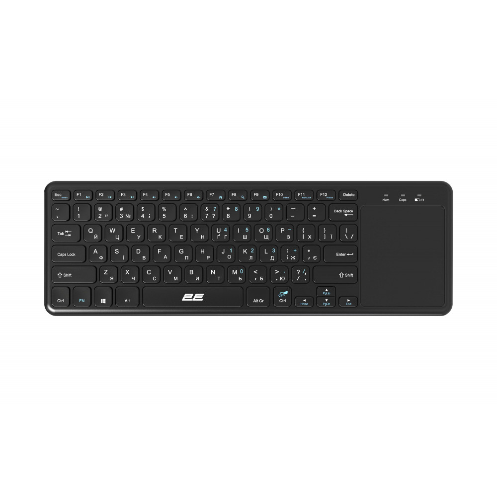 Клавіатура ножнична 2E KT100 78key, WL, EN/UK, чорний