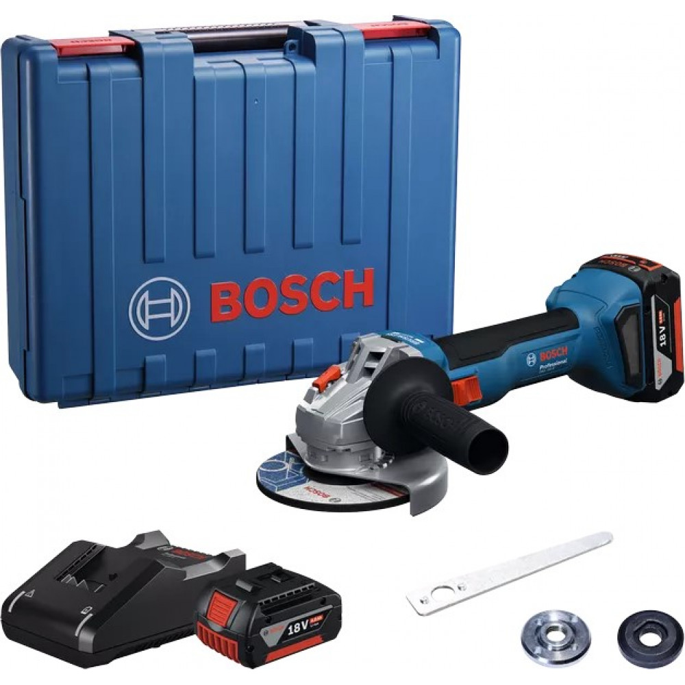 Шліфмашина кутова акумуляторна Bosch Professional GWS 18V-8 125мм 18В 2x4А·год 0-11000об/хв 1.7кг кейс ЗП GAL 18V-40