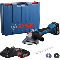 Шліфмашина кутова акумуляторна Bosch Professional GWS 18V-8 125мм 18В 2x4А·год 0-11000об/хв 1.7кг кейс ЗП GAL 18V-40 Шліфмашина кутова акумуляторна Bosch Professional GWS 18V-8 125мм 18В 2x4А·год 0-11000об/хв 1.7кг кейс ЗП GAL 18V-40