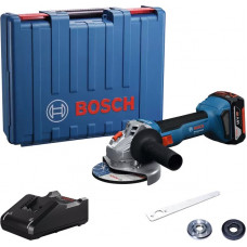 Шліфмашина кутова акумуляторна Bosch Professional GWS 18V-8 125мм 18В 1x4А·год 0-11000об/хв 1.6кг кейс ЗП GAL 18V-40 Шліфмашина кутова акумуляторна Bosch Professional GWS 18V-8 125мм 18В 1x4А·год 0-11000об/хв 1.6кг кейс ЗП GAL 18V-40