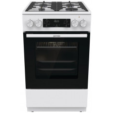 Плита Gorenje комбінована, 70л, 50x60см, дисплей, чавун, білий