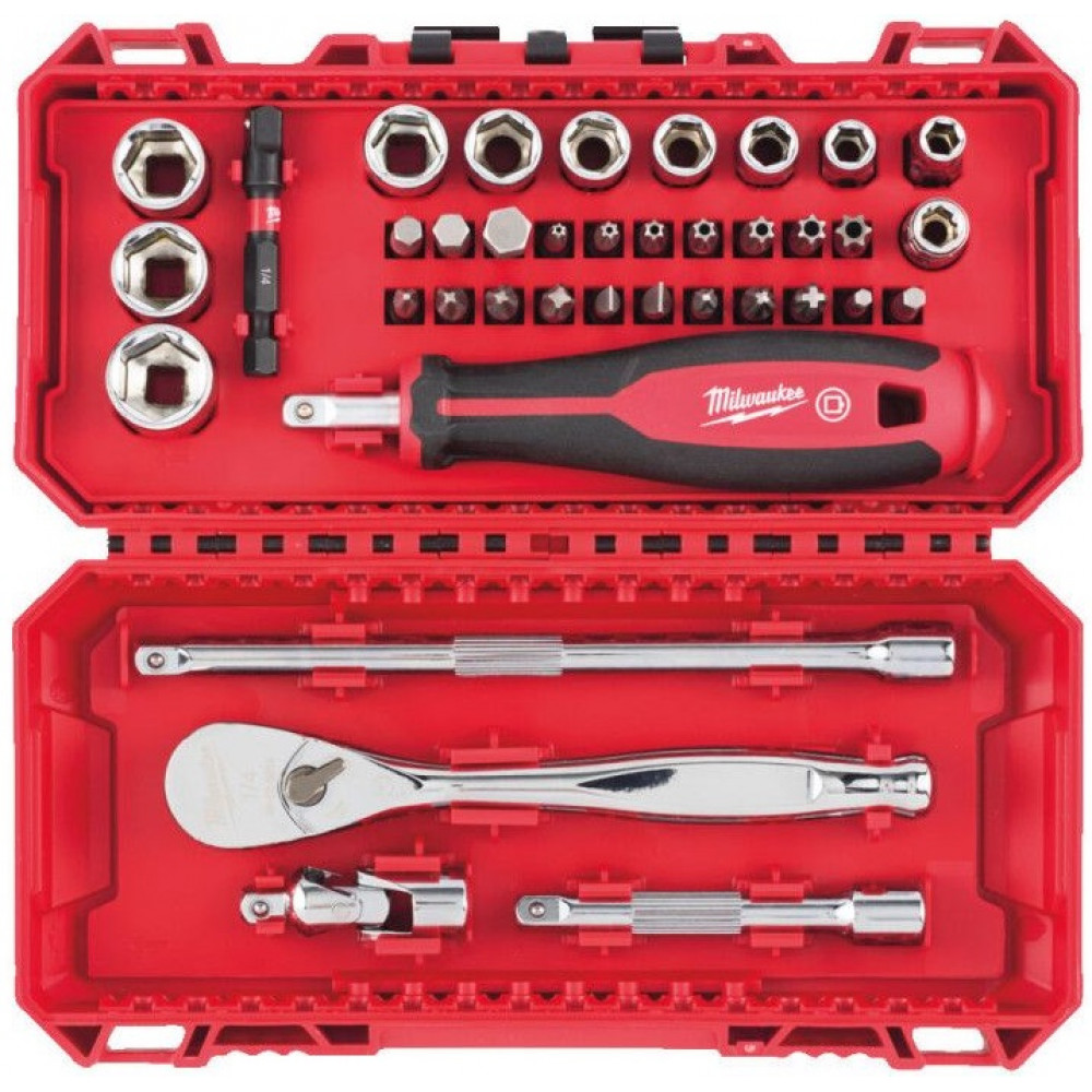 Набір торцевих головок та біт Milwaukee, 1/4