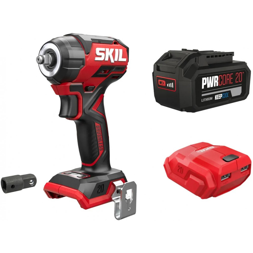 Гайковерт ударний SKIL 3265 CA Compact безщітковий 20В 1х5А·год до 2850об/хв 250Нм 0.9кг