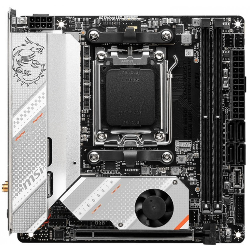 Материнcька плата MSI MPG B650I EDGE WIFI sAM5 B650 2xDDR5 M.2 HDMI WiFi BT mITX