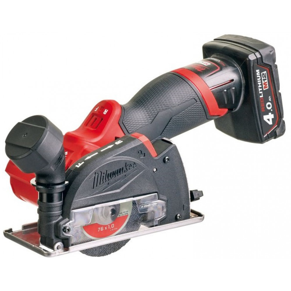 Шліфмашина кутова акумуляторна Milwaukee M12 FCOT-422X 76мм 12В 1x4А·год 1x2А·год ЗП М12-18С 20000об/хв 1.1кг кейс