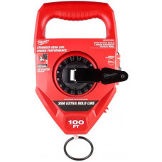 Шнур розмічальний Milwaukee, 30м, фіксація шнура, підвісний рівень та крейда