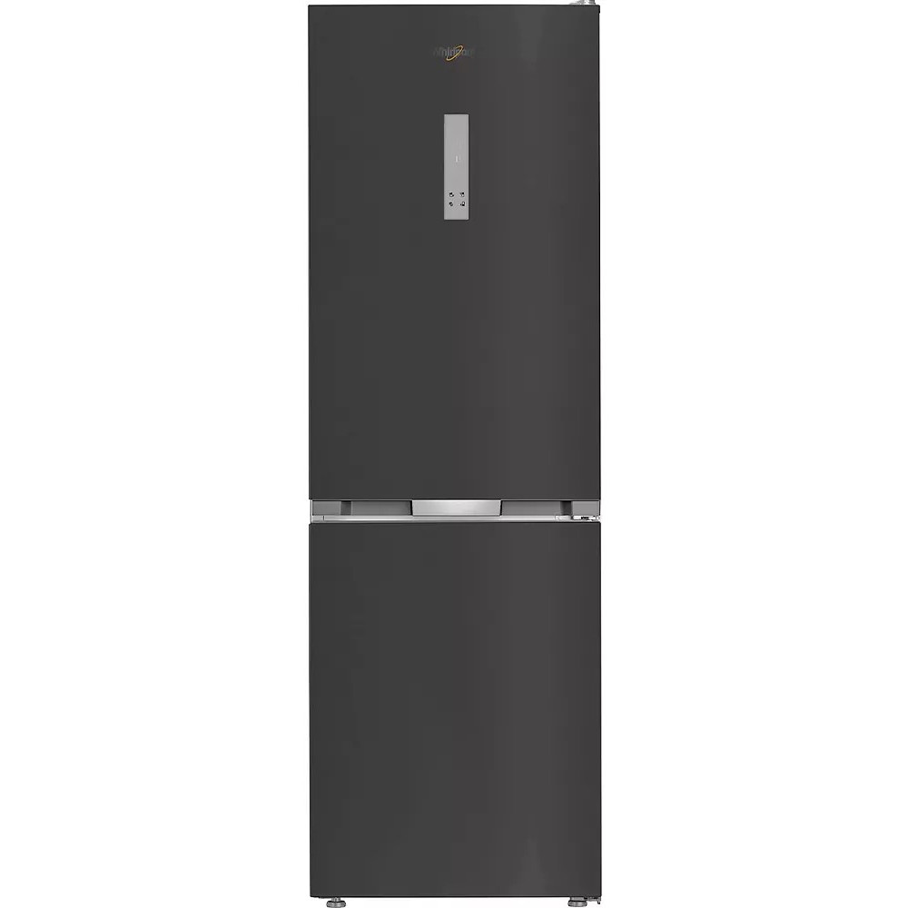 Холодильник Whirlpool з нижн. мороз., 186.5x60х66.3, холод.відд.-210л, мороз.відд.-104л, 2дв., А++, NF, дисплей, інв., зона нульова, сірий