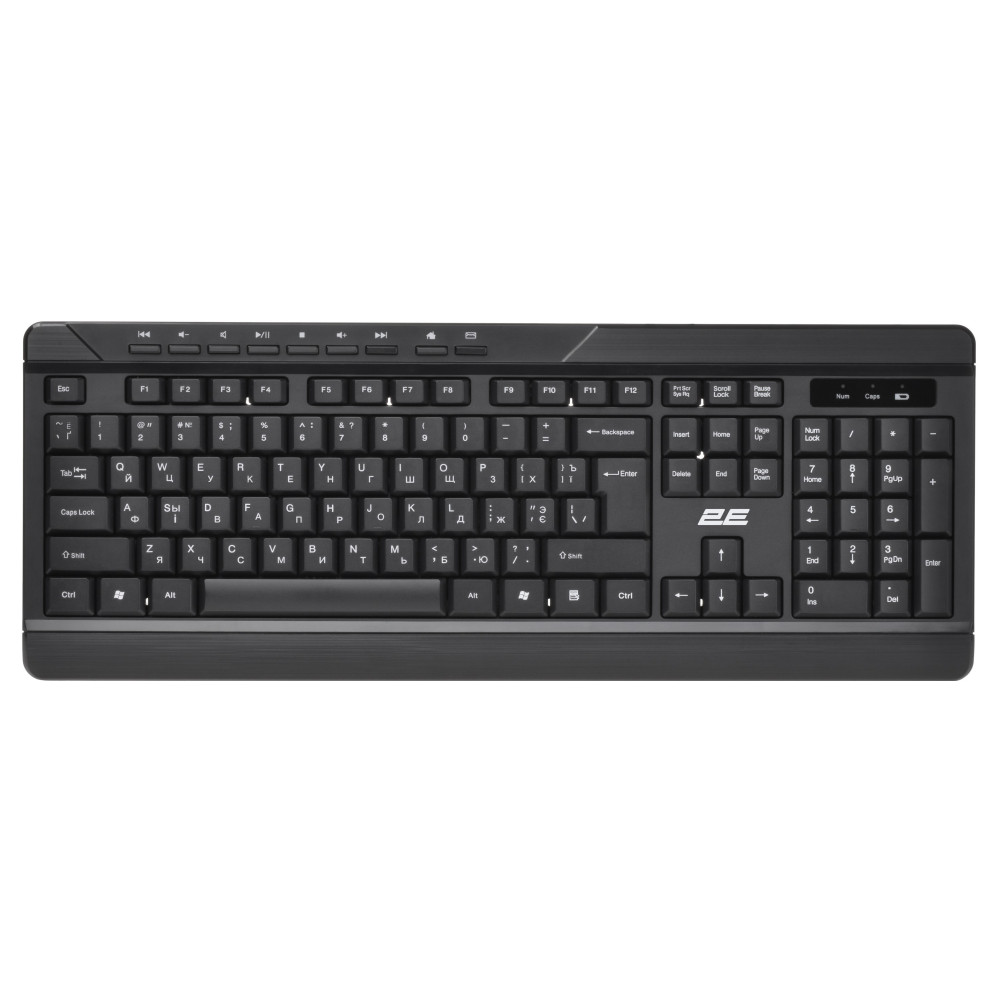Комплект клавіатура та миша 2E MK410 WL, EN/UK/RU, чорний