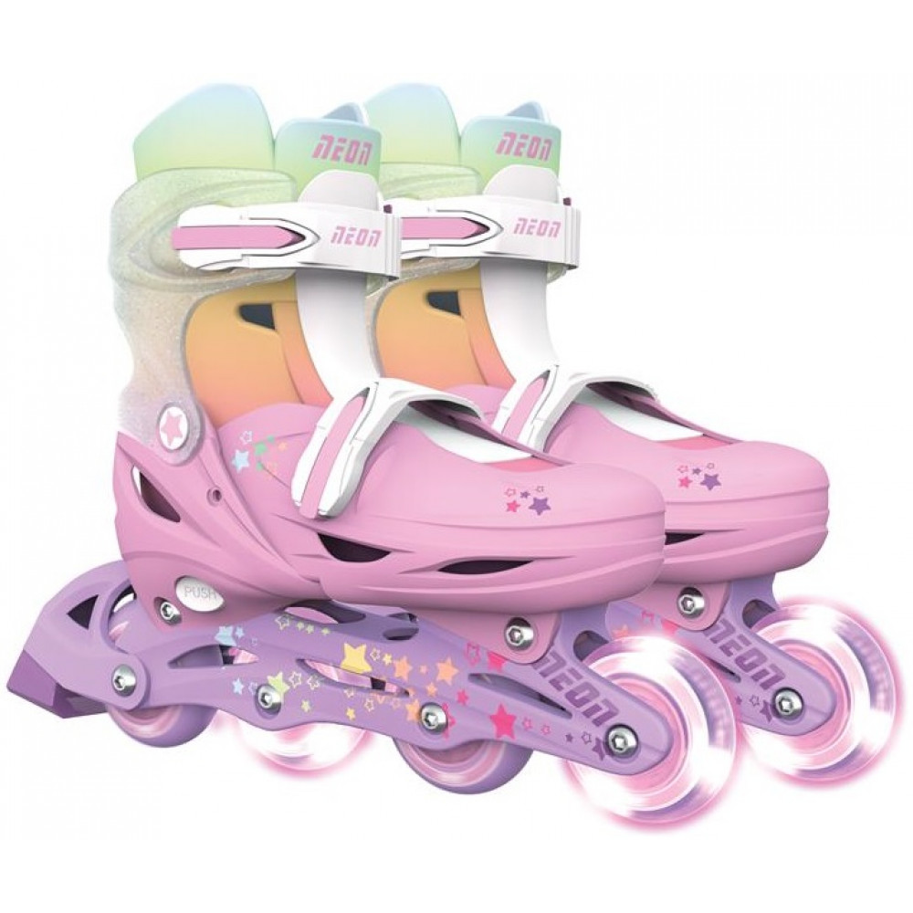 Роликові ковзани Neon Inline, розмір 30-33 веселка