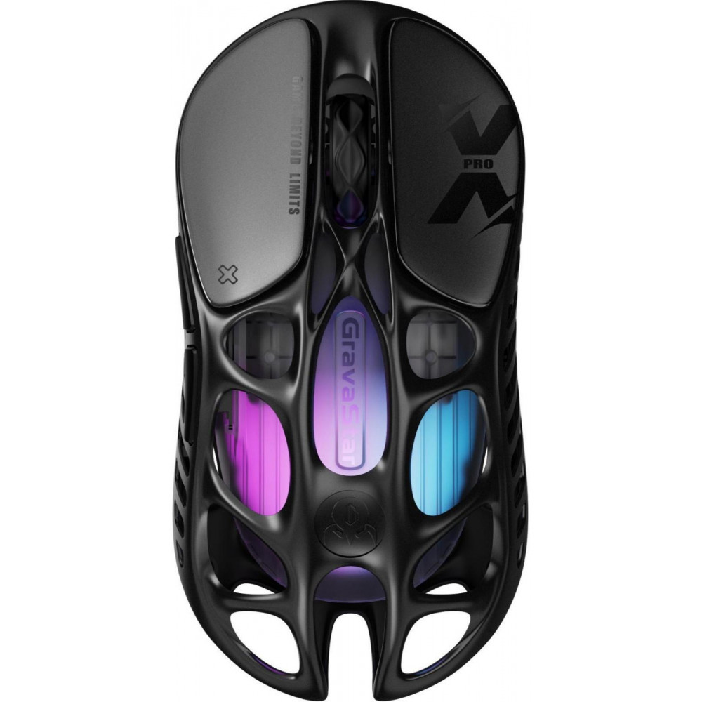 Миша GravaStar Mercury X Pro, 8K, BT/WL/USB-A, RGB, чорний