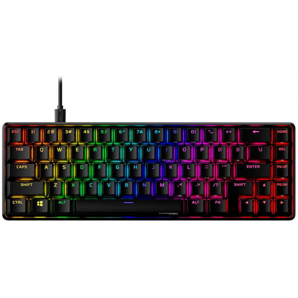 Клавіатура механічна HyperX Alloy Origins 65 67key, Red, USB-A, EN/UA, RGB, чорний