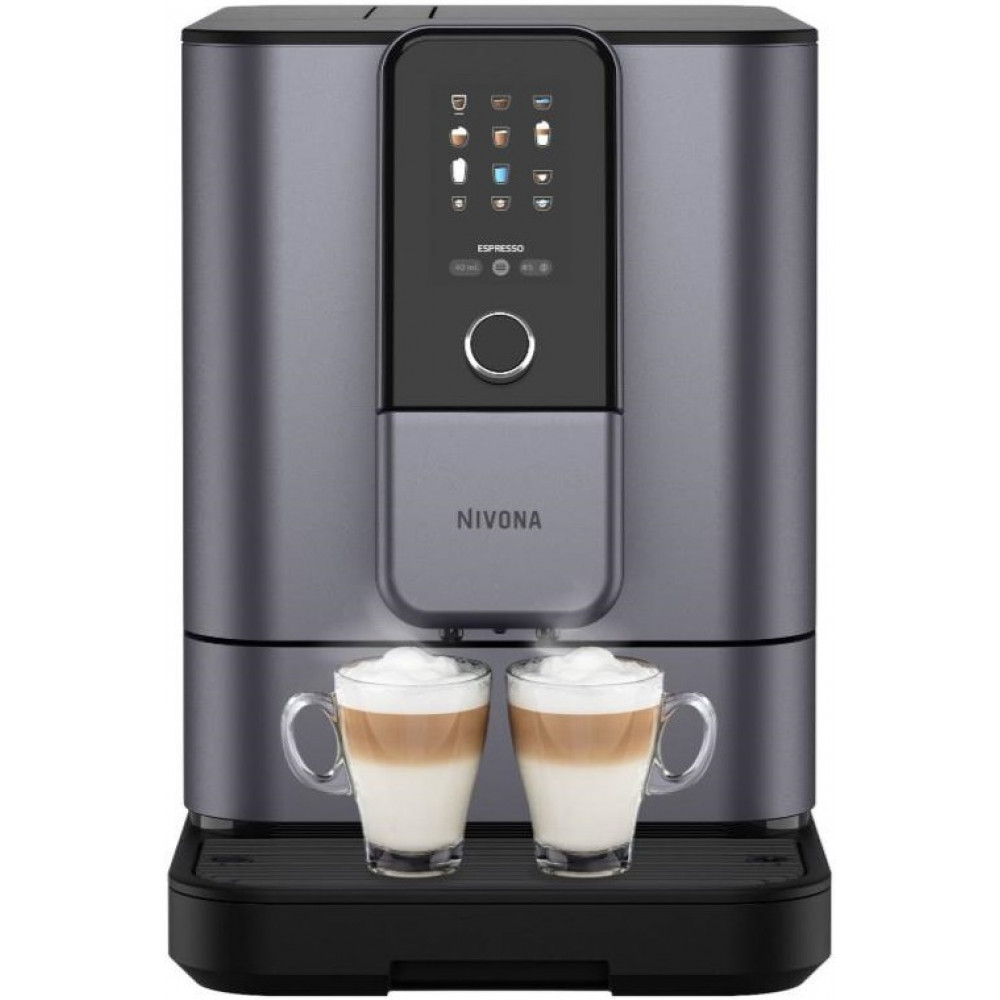 Кавомашина Nivona CafeRomatica, 1.8л, зерно+мелена, автомат.капуч, дисплей, авторецептів -9, пригот, холодної кави, перлинно-блакитний