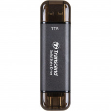 Портативний SSD Transcend 1TB USB 3.1 Gen 2 Type-A + Type-C ESD310 Чорний