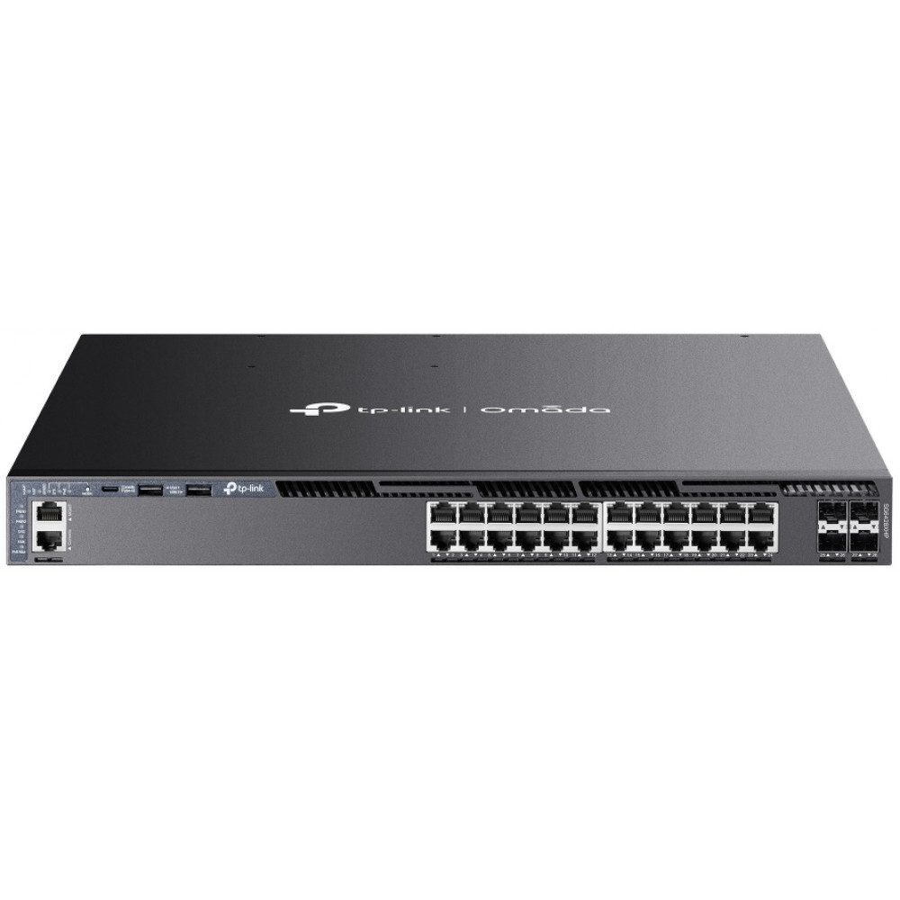 Комутатор TP-LINK SG6428XHP 24xGE (24xPoE), 4xSFP+, 720Вт, Керований L3