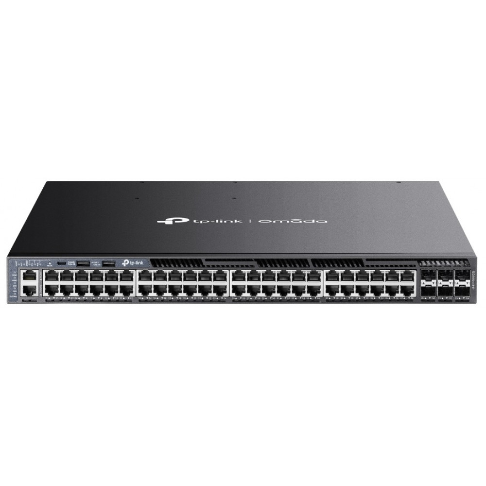 Комутатор TP-LINK SG6654XHP 48xGE (48xPoE), 6xSFP+, 1440Вт, Керований L3